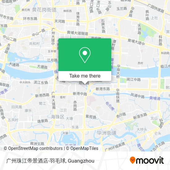 广州珠江帝景酒店-羽毛球 map