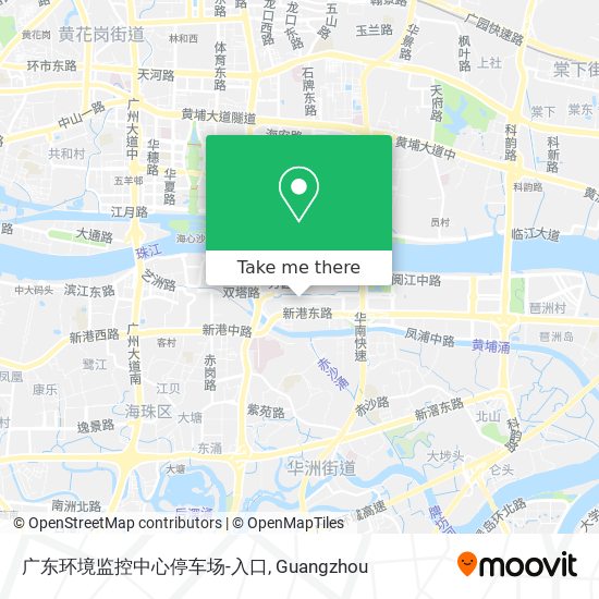 广东环境监控中心停车场-入口 map