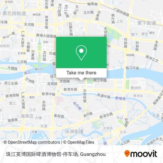 珠江英博国际啤酒博物馆-停车场 map