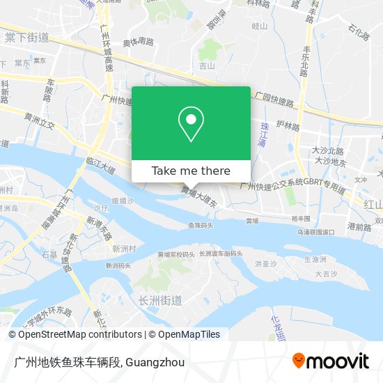 广州地铁鱼珠车辆段 map