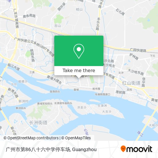 广州市第86八十六中学停车场 map