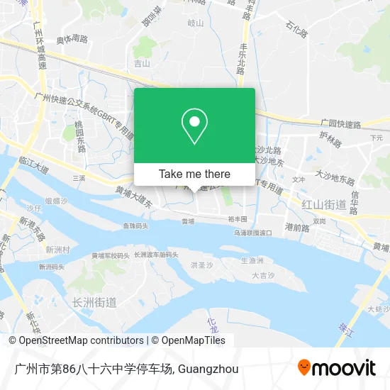 广州市第86八十六中学停车场 map