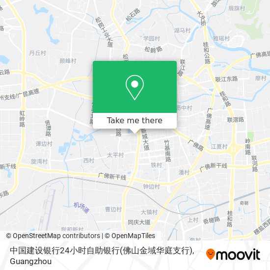 中国建设银行24小时自助银行(佛山金域华庭支行) map
