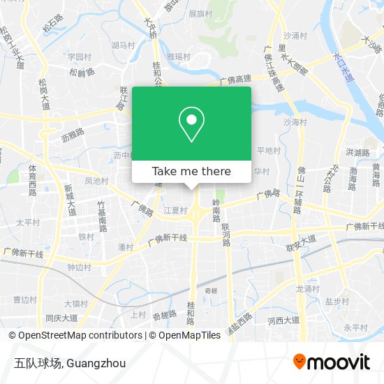 五队球场 map