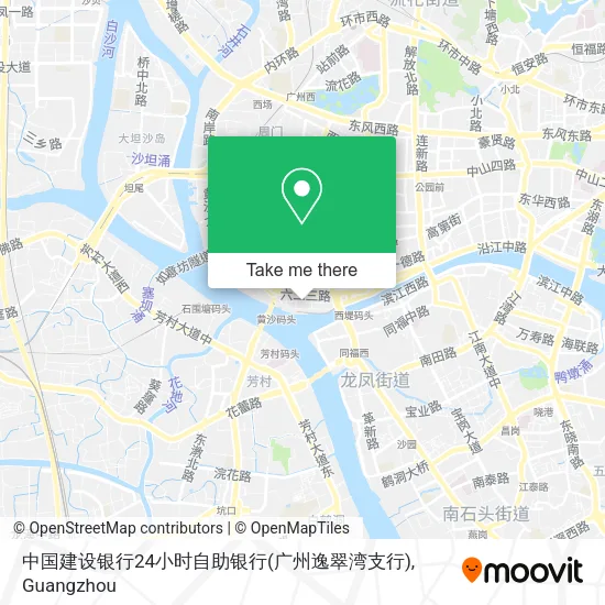 中国建设银行24小时自助银行(广州逸翠湾支行) map