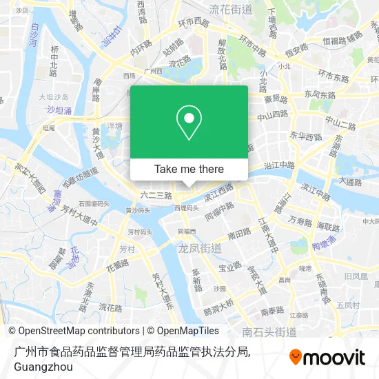 广州市食品药品监督管理局药品监管执法分局 map