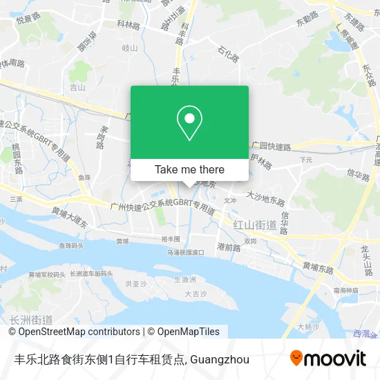 丰乐北路食街东侧1自行车租赁点 map