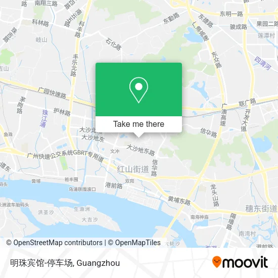 明珠宾馆-停车场 map