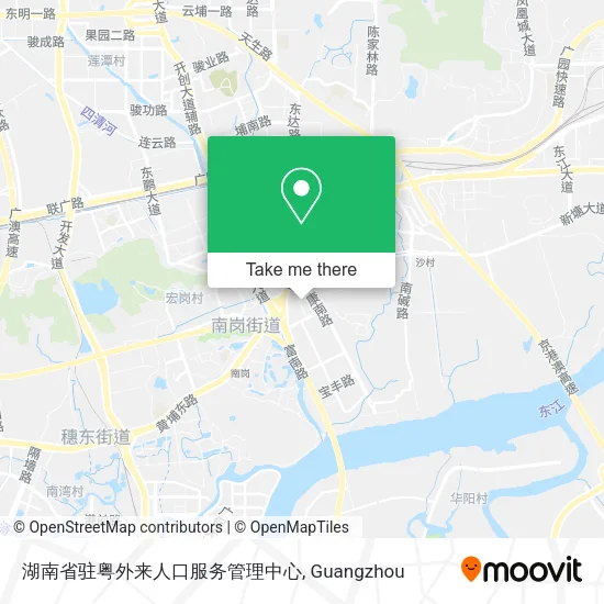 湖南省驻粤外来人口服务管理中心 map