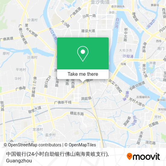 中国银行(24小时自助银行佛山南海黄岐支行) map