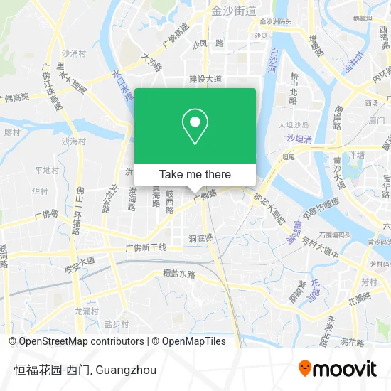 恒福花园-西门 map