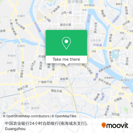中国农业银行24小时自助银行(南海城东支行) map