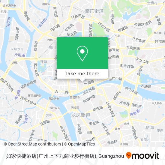 如家快捷酒店(广州上下九商业步行街店) map