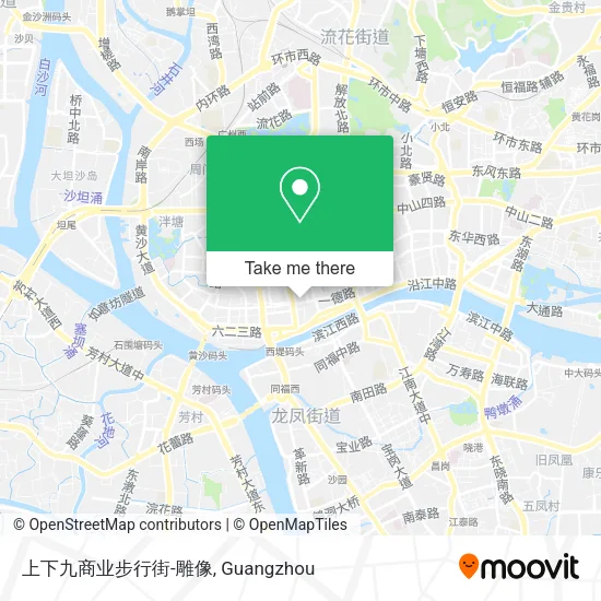 上下九商业步行街-雕像 map