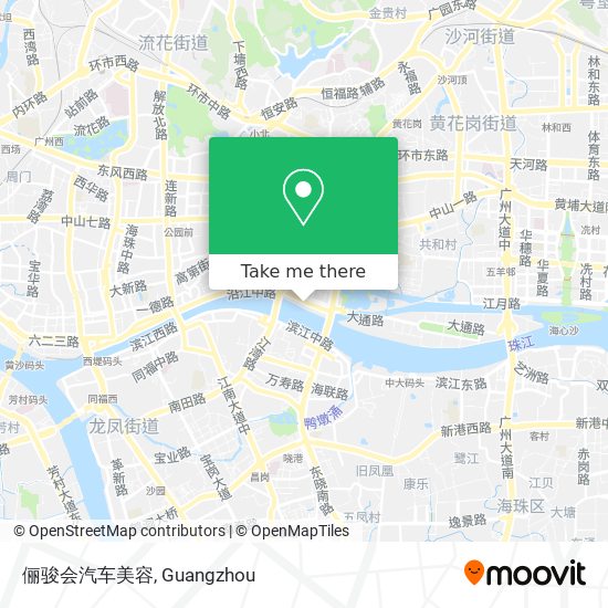 俪骏会汽车美容 map