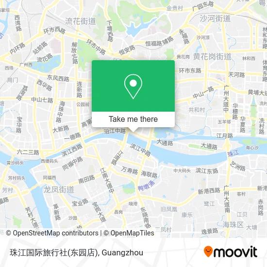 珠江国际旅行社(东园店) map