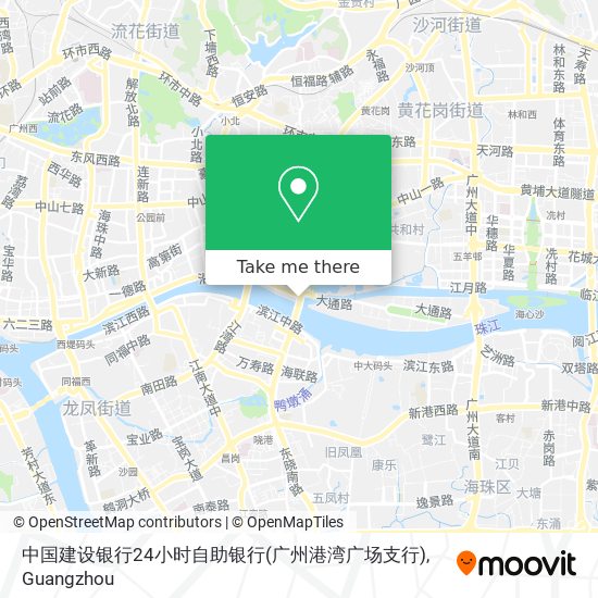 中国建设银行24小时自助银行(广州港湾广场支行) map