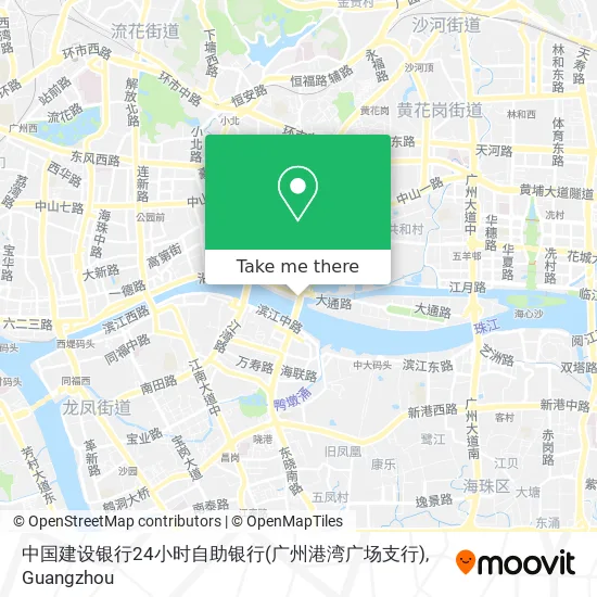 中国建设银行24小时自助银行(广州港湾广场支行) map