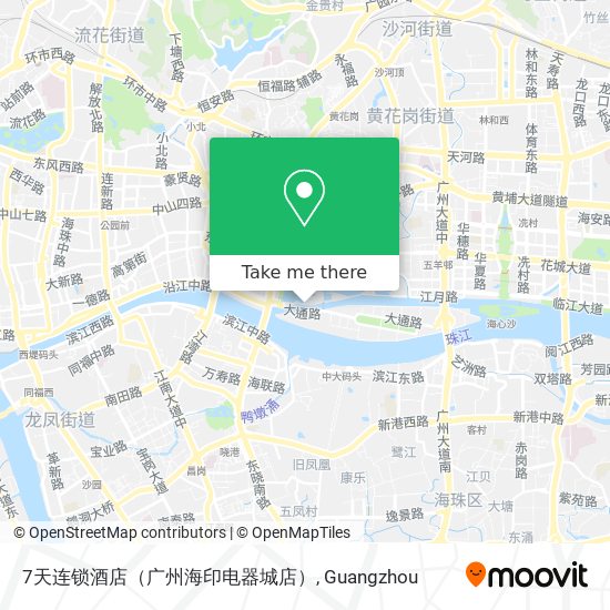 7天连锁酒店（广州海印电器城店） map