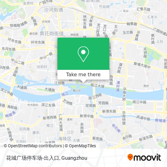 花城广场停车场-出入口 map