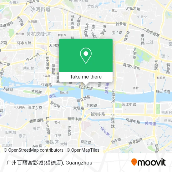广州百丽宫影城(猎德店) map