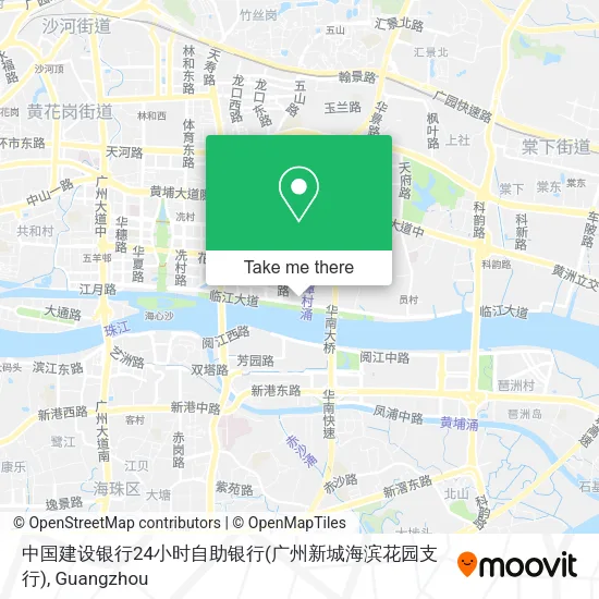 中国建设银行24小时自助银行(广州新城海滨花园支行) map