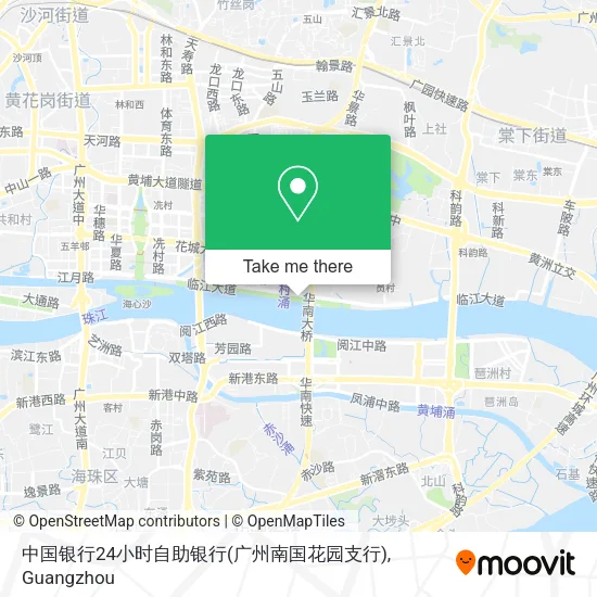 中国银行24小时自助银行(广州南国花园支行) map