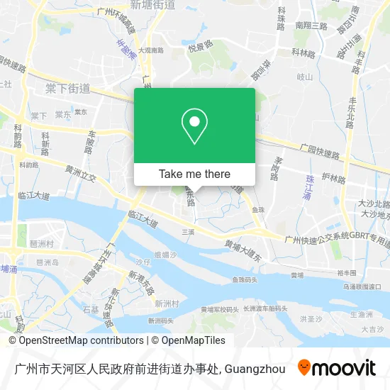 广州市天河区人民政府前进街道办事处 map