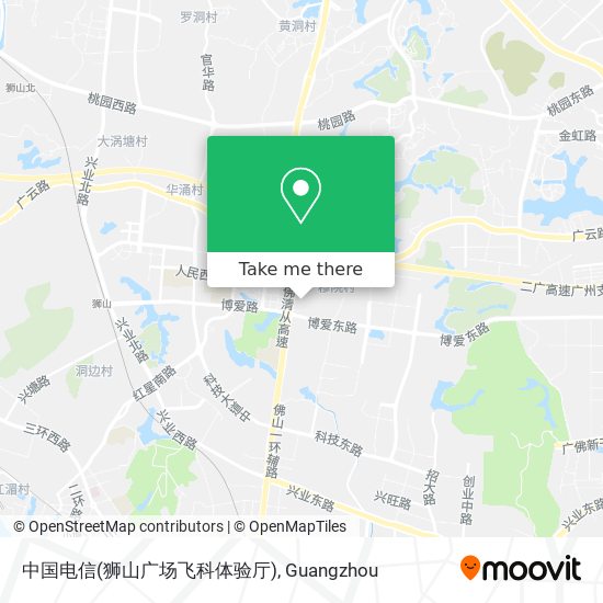 中国电信(狮山广场飞科体验厅) map