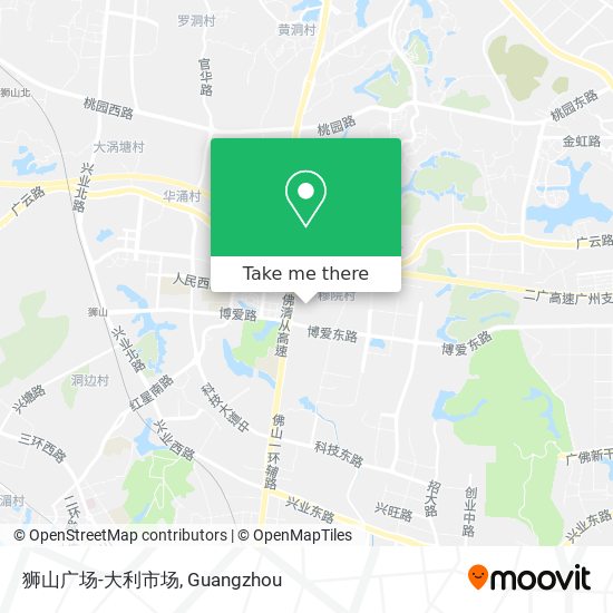 狮山广场-大利市场 map
