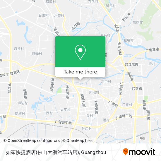 如家快捷酒店(佛山大沥汽车站店) map