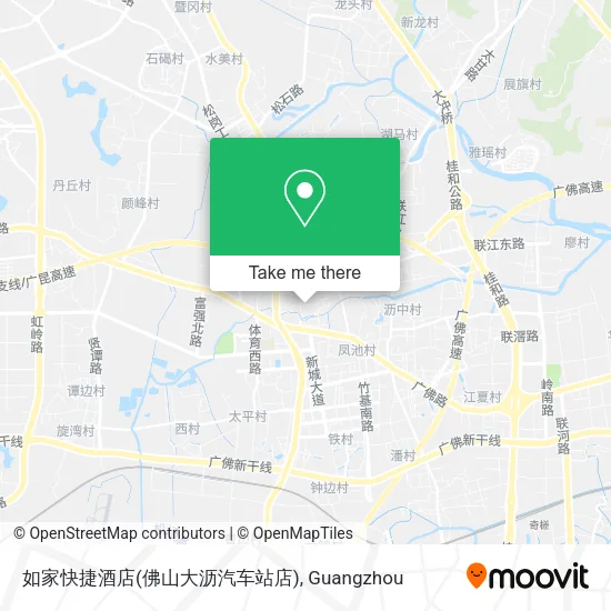 如家快捷酒店(佛山大沥汽车站店) map