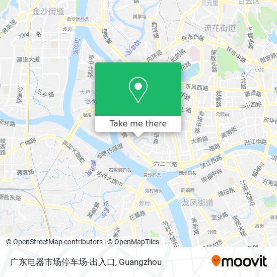 广东电器市场停车场-出入口 map