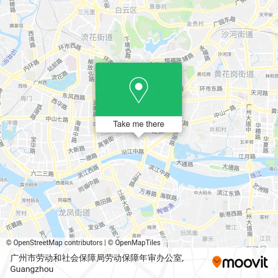 广州市劳动和社会保障局劳动保障年审办公室 map