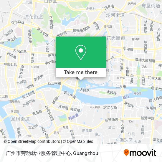 广州市劳动就业服务管理中心 map