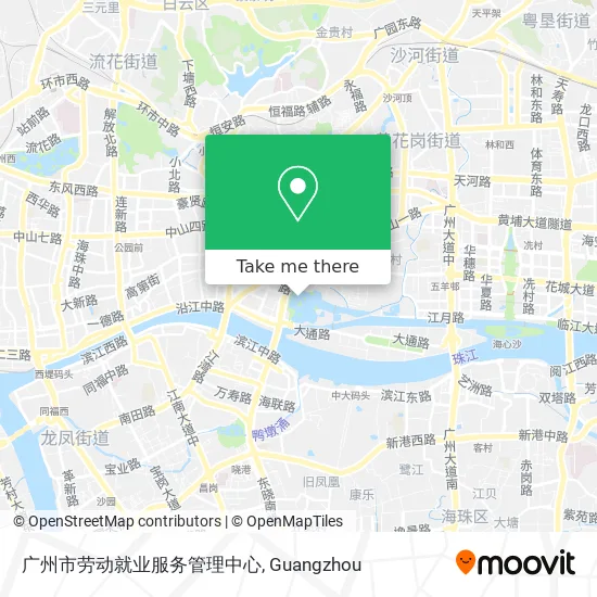 广州市劳动就业服务管理中心 map