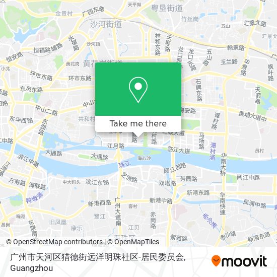 广州市天河区猎德街远洋明珠社区-居民委员会 map
