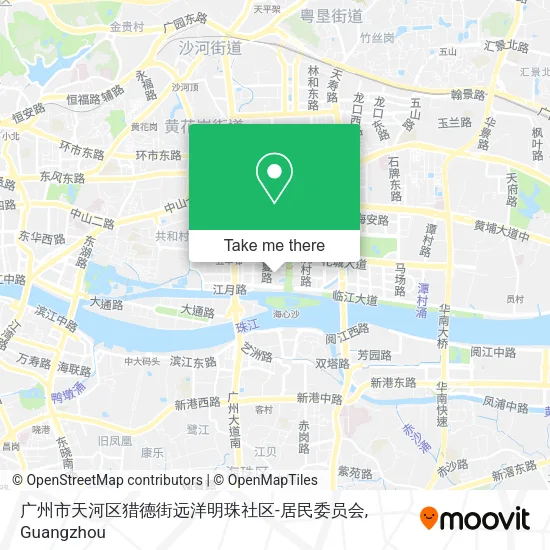 广州市天河区猎德街远洋明珠社区-居民委员会 map