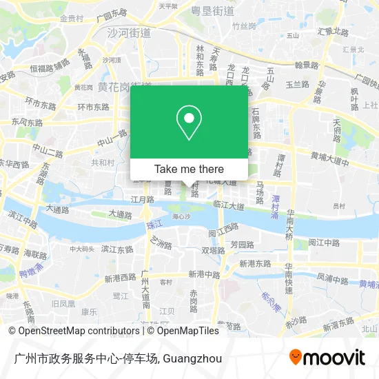 广州市政务服务中心-停车场 map