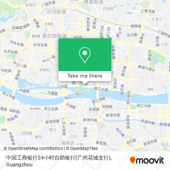 中国工商银行24小时自助银行(广州花城支行) map