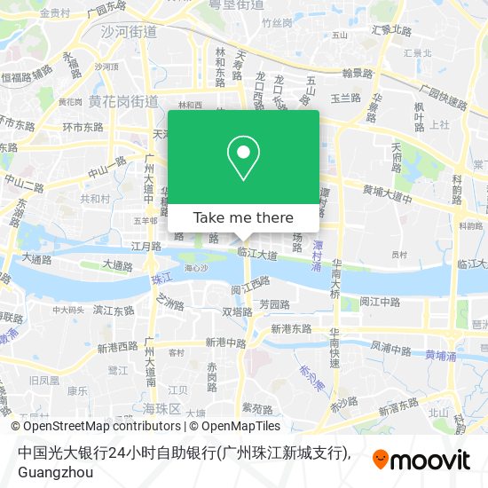 中国光大银行24小时自助银行(广州珠江新城支行) map