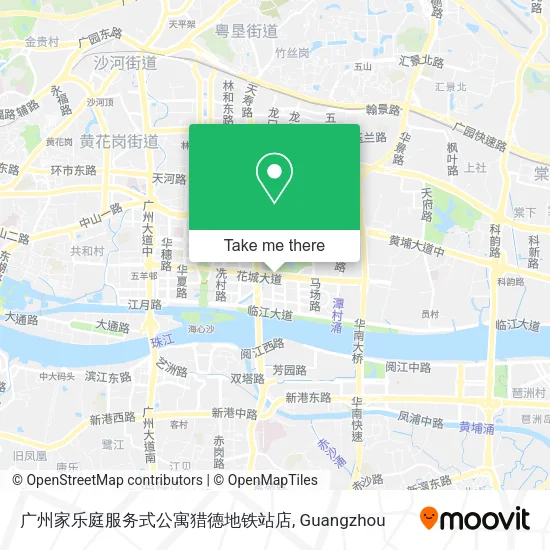 广州家乐庭服务式公寓猎德地铁站店 map