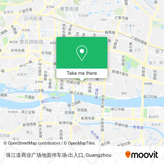 珠江道商业广场地面停车场-出入口 map