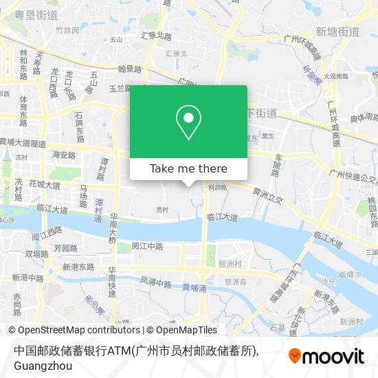 中国邮政储蓄银行ATM(广州市员村邮政储蓄所) map