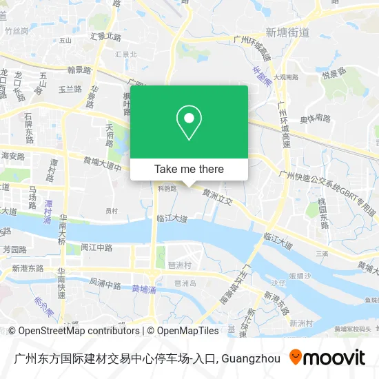 广州东方国际建材交易中心停车场-入口 map