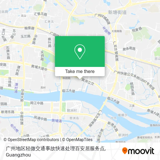 广州地区轻微交通事故快速处理百安居服务点 map