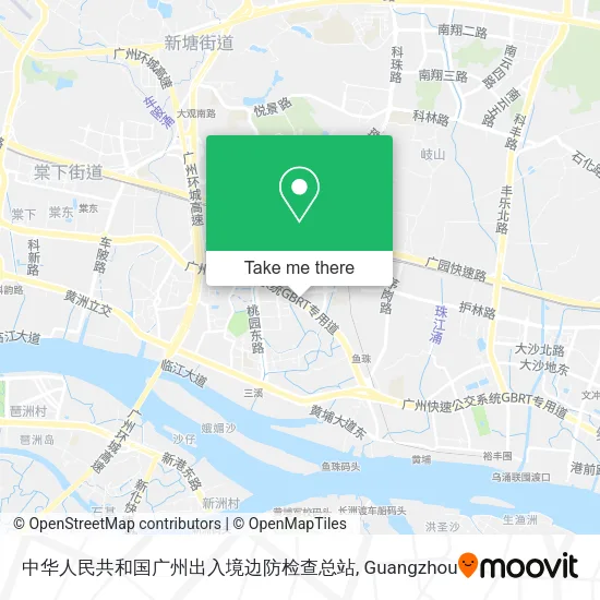 中华人民共和国广州出入境边防检查总站 map