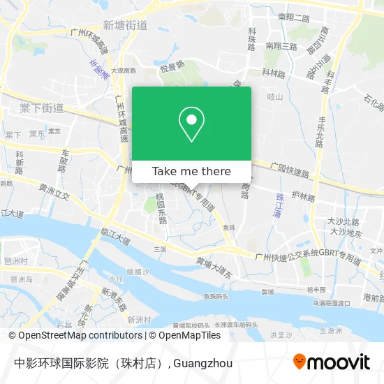 中影环球国际影院（珠村店） map