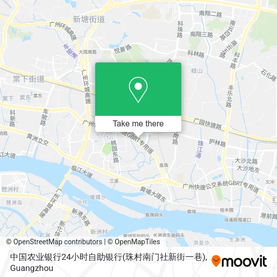 中国农业银行24小时自助银行(珠村南门社新街一巷) map