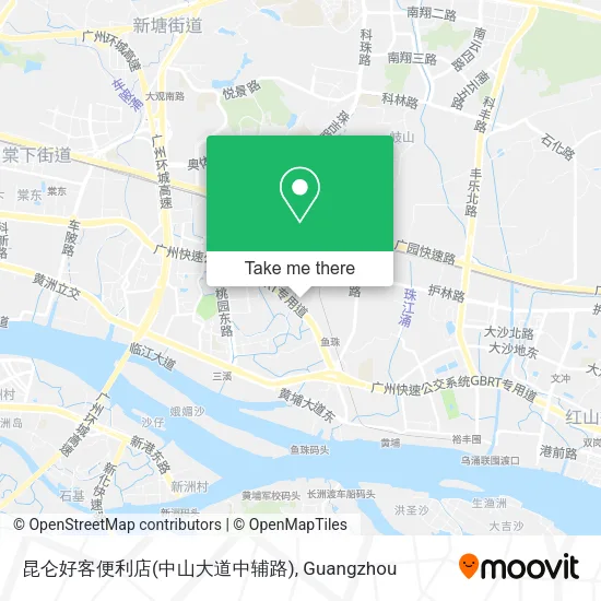 昆仑好客便利店(中山大道中辅路) map